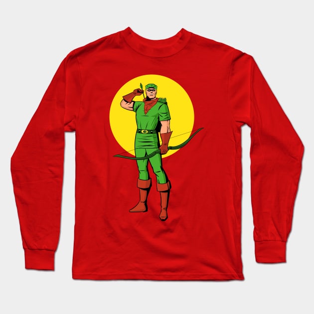 Green Arrow Long Sleeve T-Shirt by Jetnder